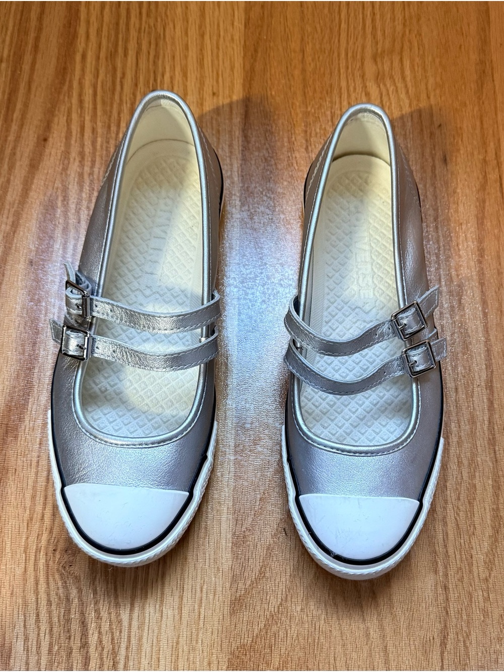 Converse Chuck Taylor All Star Metallic Silver Dainty Mary Janes